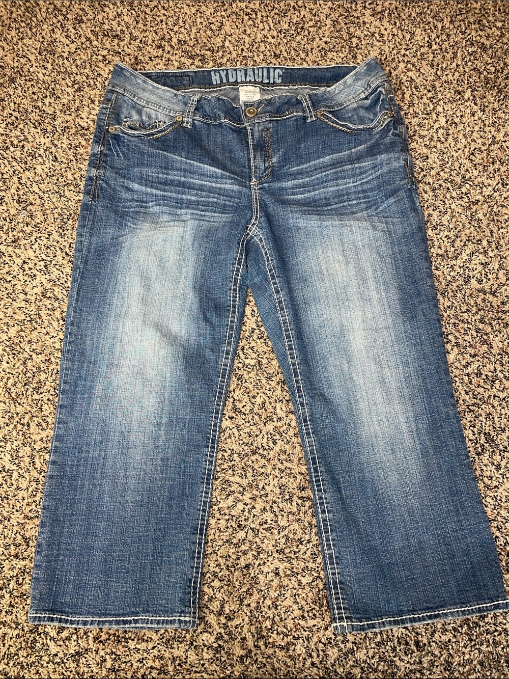 Hydraulic Vintage Blue Cropped Jeans Plus Size 16 | GUC